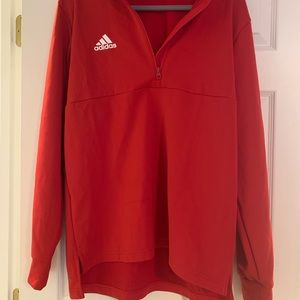 MENS Large quarter zip red adidas